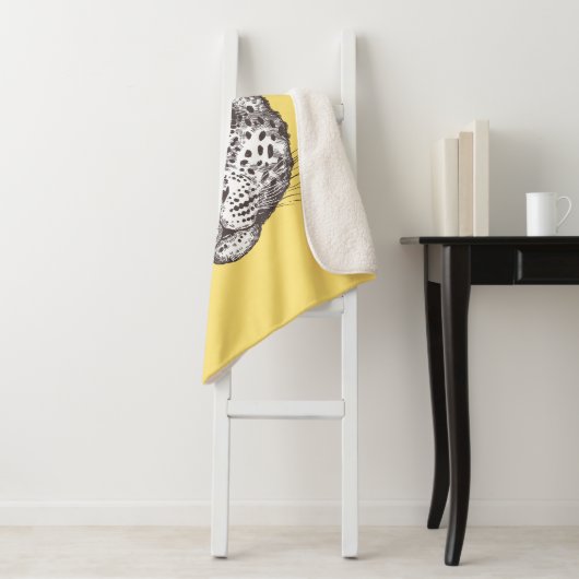 Leopardhippie-Chic Sherpadecke (Beispiel)