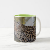 Leopardkaffee-Tasse Zweifarbige Tasse (VorderseiteRechts)