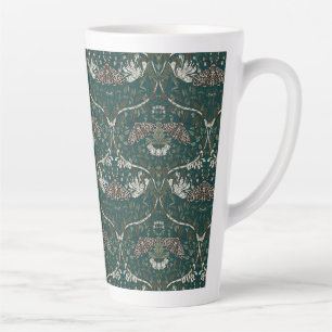 Leopardmotte und Heckenkirsche Botanisch Vintage Milchtasse