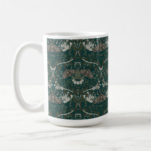 Leopardmotte und Heckenkirsche Botanisches Vintage Kaffeetasse
