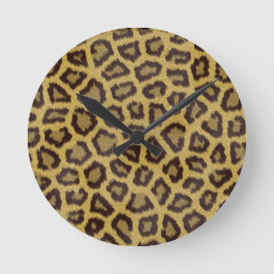 Leopardmuster Runde Wanduhr