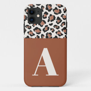 Leopardprint Ersttypografie Moderne Terrakotta Case-Mate iPhone Hülle
