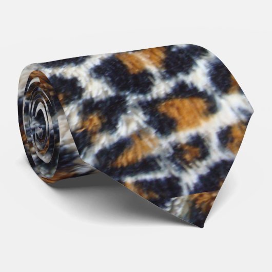 Leopardprint Krawatte (Gerollt)