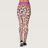 Leopardrosa Tiermuster-Leggings Leggings (Rückseite)