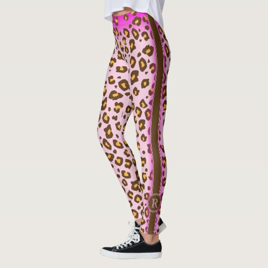 Leopardrosa Tiermuster-Leggings Leggings (Links)