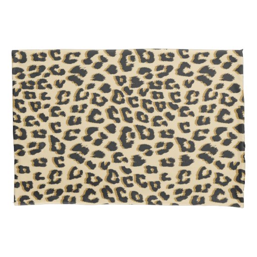 Leopardruckbraun Kissenbezug (Vorderseite)