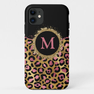 Leopardruckdruck in Rosa und Gold, Erstdruck Case
