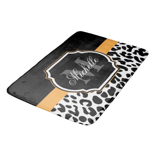 Leopardrucke Badematte (Schrägansicht)