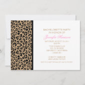 Leopardrucke Einladung (Vorderseite)