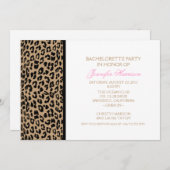 Leopardrucke Einladung (Vorne/Hinten)