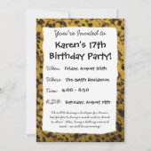 Leopardrucke Einladung (Vorderseite)