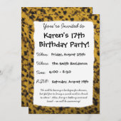 Leopardrucke Einladung (Vorne/Hinten)