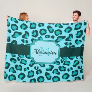 Leopardrucke Fleecedecke