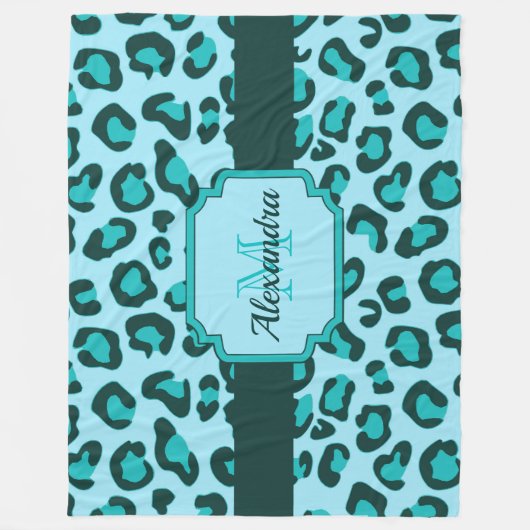 Leopardrucke Fleecedecke (Vorderseite)