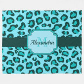 Leopardrucke Fleecedecke (Vorderseite (Horizontal))