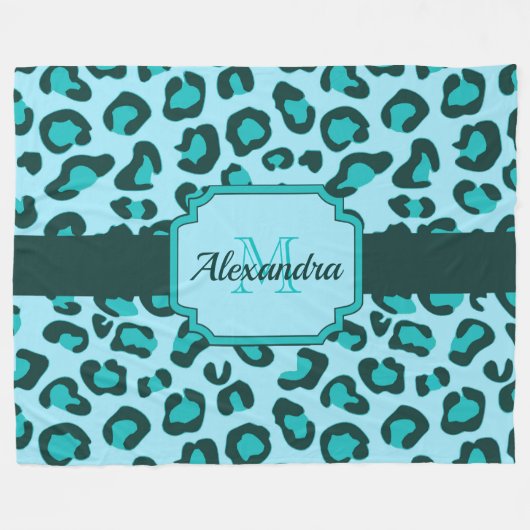 Leopardrucke Fleecedecke (Vorderseite (Horizontal))