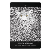Leopardrucke für schwarze und weiße Flecken Mini Klemmbrett (Rückseite)