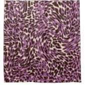 Leopardrucke, klassisches Tiermuster. Duschvorhang (Vorderseite)