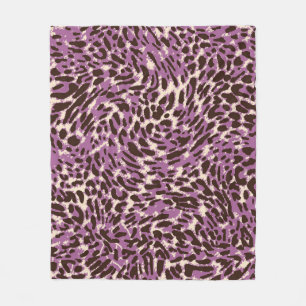 Leopardrucke, klassisches Tiermuster. Fleecedecke