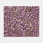 Leopardrucke, klassisches Tiermuster. Fleecedecke (Vorderseite (Horizontal))