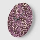 Leopardrucke, klassisches Tiermuster. Große Wanduhr (Winkel)