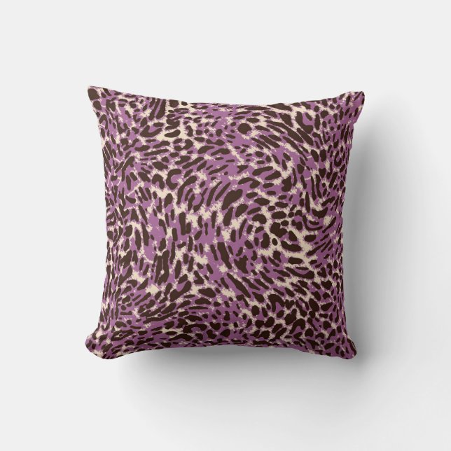 Leopardrucke, klassisches Tiermuster. Kissen (Vorderseite)
