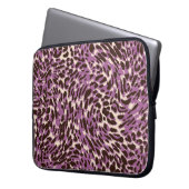 Leopardrucke, klassisches Tiermuster. Laptopschutzhülle (Vorderseite Links)
