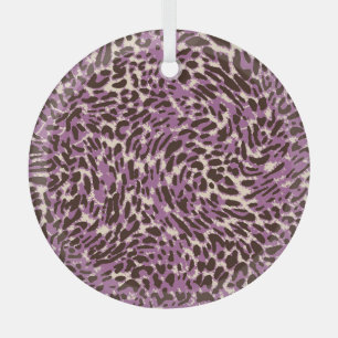 Leopardrucke, klassisches Tiermuster. Ornament Aus Glas