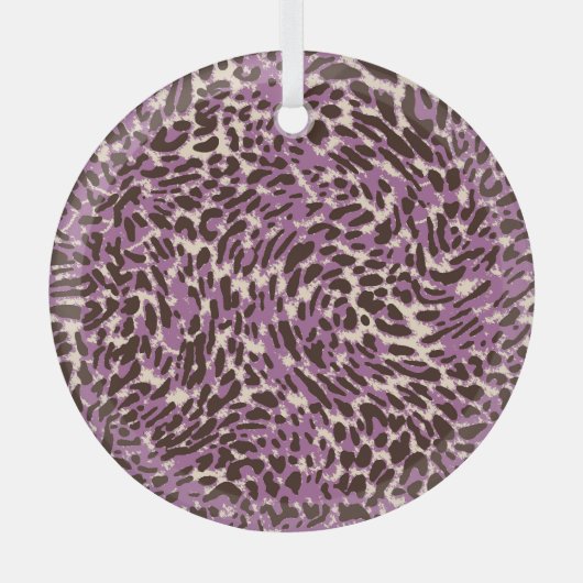 Leopardrucke, klassisches Tiermuster. Ornament Aus Glas (Vorderseite)