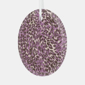 Leopardrucke, klassisches Tiermuster. Ornament Aus Glas (Vorderseite links)