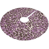 Leopardrucke, klassisches Tiermuster. Polyester Weihnachtsbaumdecke (Schrägansicht)
