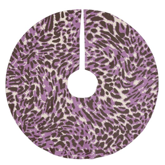 Leopardrucke, klassisches Tiermuster. Polyester Weihnachtsbaumdecke (Vorderseite)