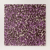 Leopardrucke, klassisches Tiermuster. Puzzle (Horizontal)