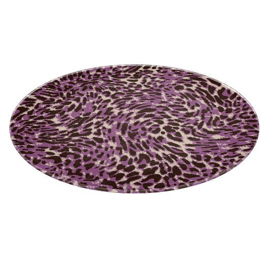 Leopardrucke, klassisches Tiermuster. Schneidebrett (Ecke)
