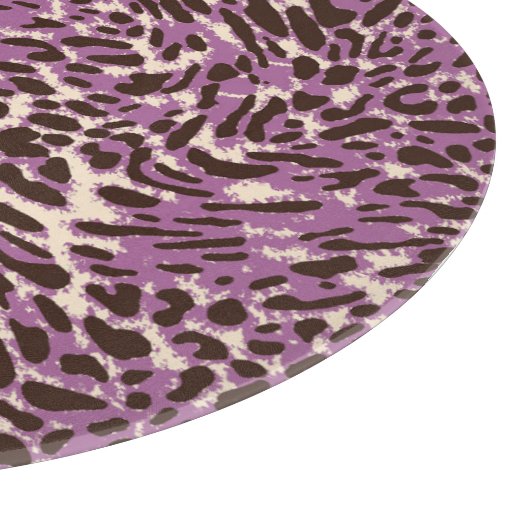 Leopardrucke, klassisches Tiermuster. Schneidebrett (Ecke)