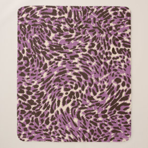 Leopardrucke, klassisches Tiermuster. Sherpadecke