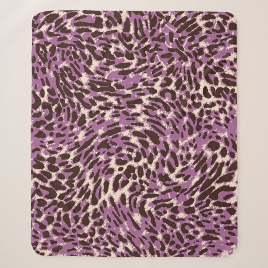 Leopardrucke, klassisches Tiermuster. Sherpadecke (Vorderseite)