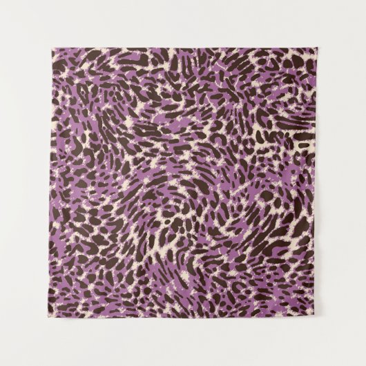 Leopardrucke, klassisches Tiermuster. Wandteppich (Vorderseite (Horizontal))