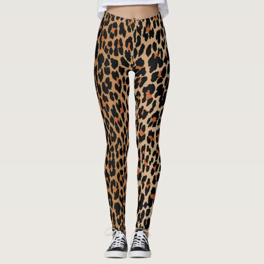 Leopardrucke Leggings (Vorderseite)