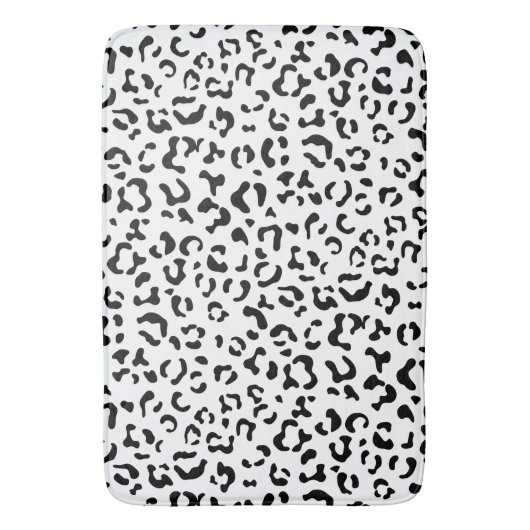 Leopardrucke, Leoparden, Schwarz und Weiß Badematte (Vorderseite Vertikal)