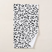 Leopardrucke, Leoparden, Schwarz und Weiß Badhandtuch Set (Handtuch)