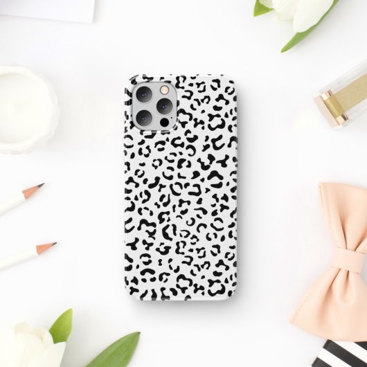 Leopardrucke, Leoparden, Schwarz und Weiß Case-Mate iPhone Hülle