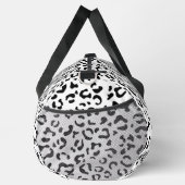 Leopardrucke, Leoparden, Schwarz und Weiß Duffle Bag (Rechts)