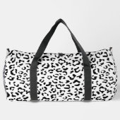 Leopardrucke, Leoparden, Schwarz und Weiß Duffle Bag (Rückseite)