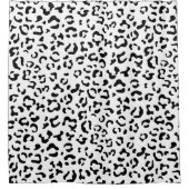 Leopardrucke, Leoparden, Schwarz und Weiß Duschvorhang (Vorderseite)
