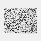 Leopardrucke, Leoparden, Schwarz und Weiß Fußmatte (Vorderseite)