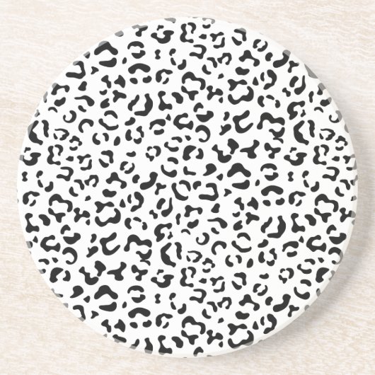 Leopardrucke, Leoparden, Schwarz und Weiß Getränkeuntersetzer (Vorne)