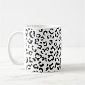 Leopardrucke, Leoparden, Schwarz und Weiß Kaffeetasse (Links)