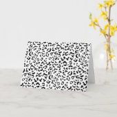 Leopardrucke, Leoparden, Schwarz und Weiß Karte (Gelbe Blume)