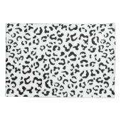Leopardrucke, Leoparden, Schwarz und Weiß Kissenbezug (Rückseite)